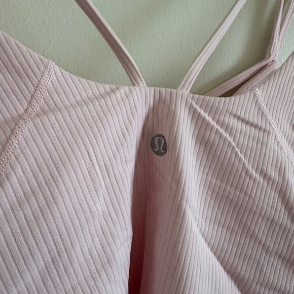 Lululemon Athletic Align Strappy Ribbed Tank Top Light Pink Women’s Size 12 - Picture 6 of 7